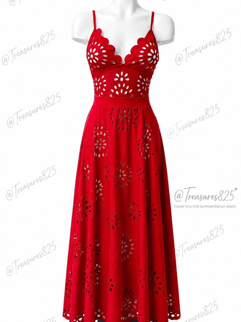 Laser Flower Hollow One-Piece Swimsuit & Skirt Set